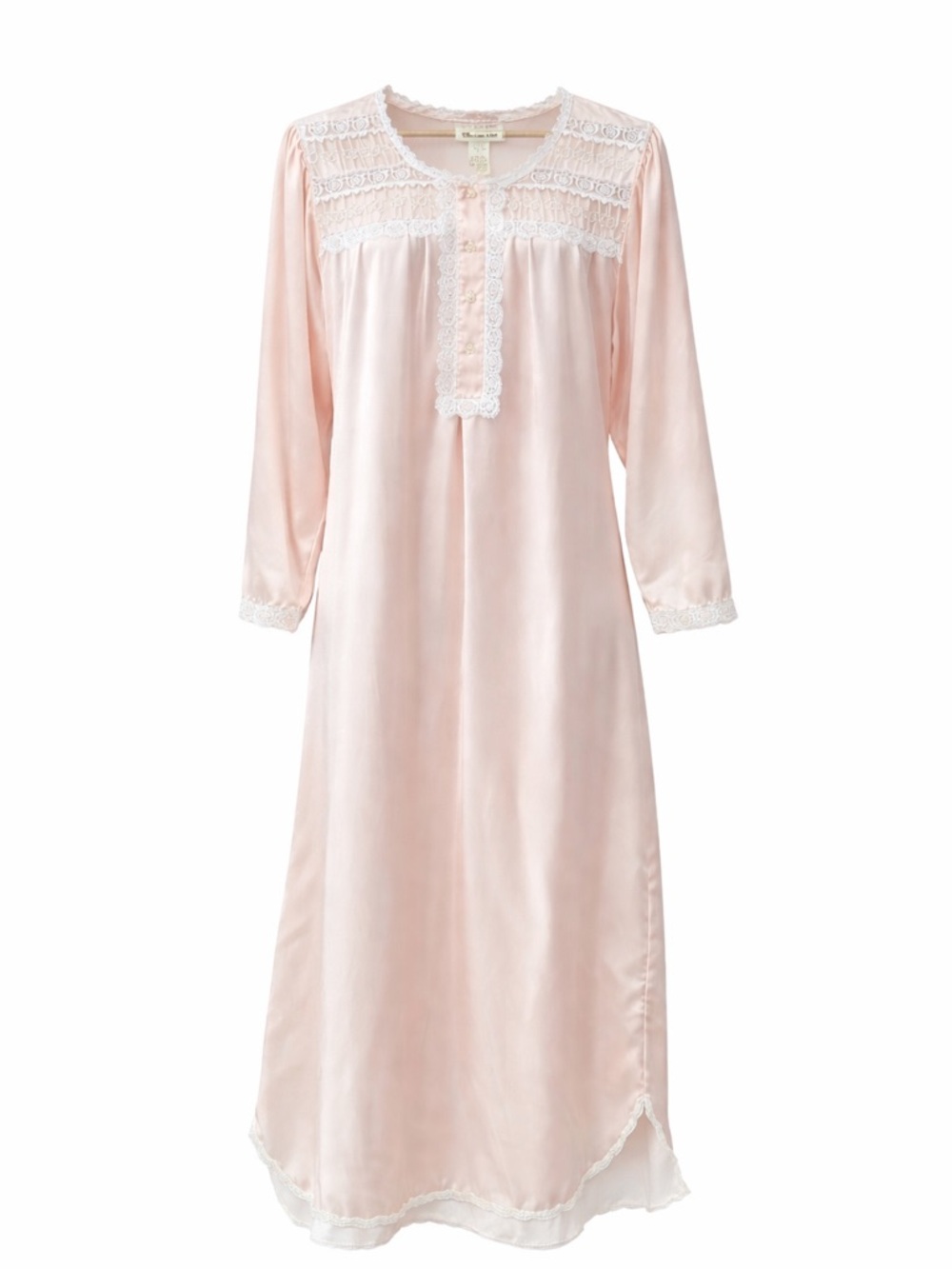 Vintage Christian Dior, Pink Satin Nightgown, Medium LaceUSA RN14242